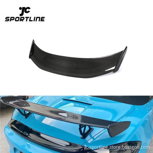 Carbon Fiber Rear Trunk Spoiler for Porsche 981 986 987 Cayman GT4 Coupe 2015-2019
